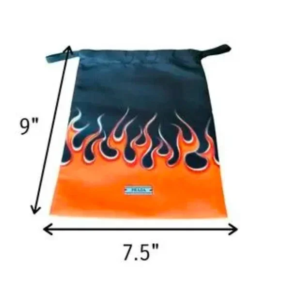 PRADA Flame Drawstring Dust Bag in Orange/Black￨(Size 7.5